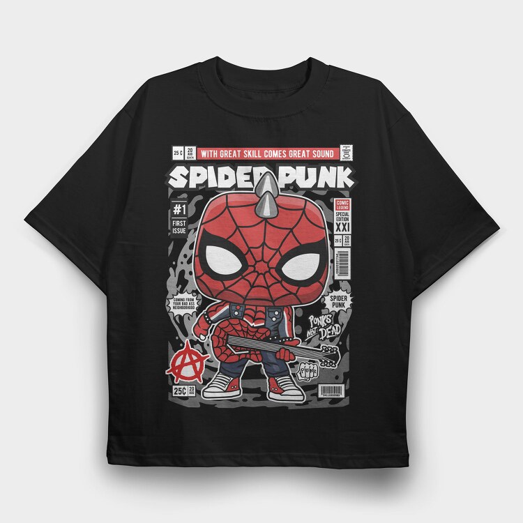 Spider Punk Revolution, Tricou Oversize Barbati (Unisex)