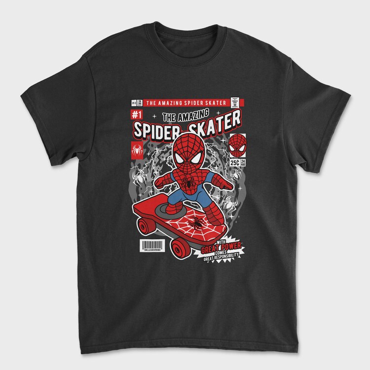 Spider Skater Marvel, Tricou Barbati (Unisex)