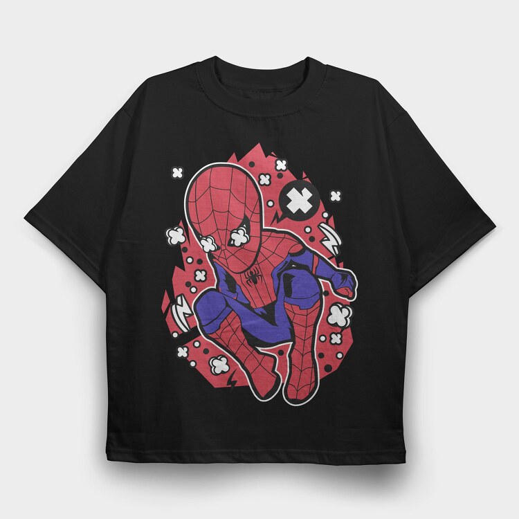 Spiderman Comic Burst 1, Tricou Oversize Barbati (Unisex)