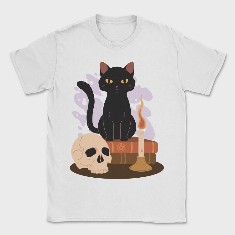 Witchy Black Cat, Tricou Barbati (Unisex)
