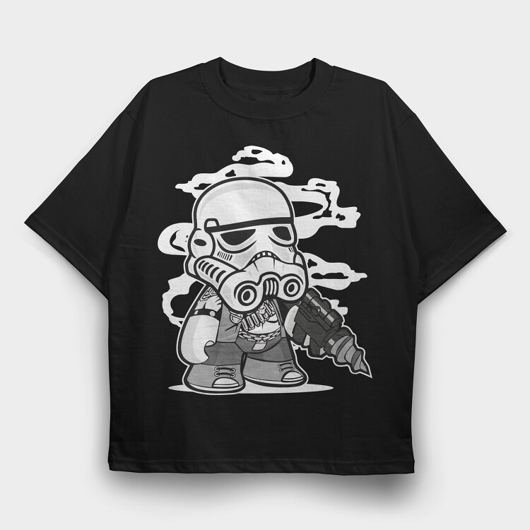 Stormtrooper Chibi, Tricou Oversize Barbati (Unisex)