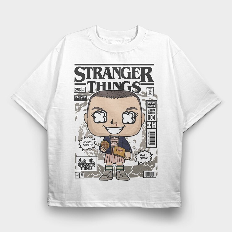 Stranger Things Pop Art, Tricou Oversize Barbati (Unisex)