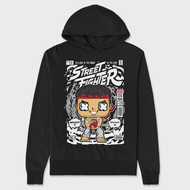 Street Fighter Pop Art, Hanorac Oversize Barbati (Unisex)