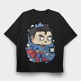 Superman Chibi Burst, Tricou Oversize Barbati (Unisex)