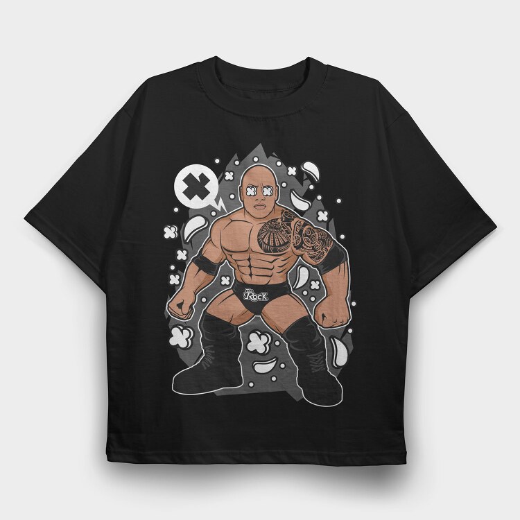 The Rock Warrior, Tricou Oversize Barbati (Unisex)