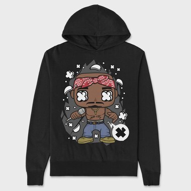 Thug Life Rapper, Hanorac Oversize Barbati (Unisex)