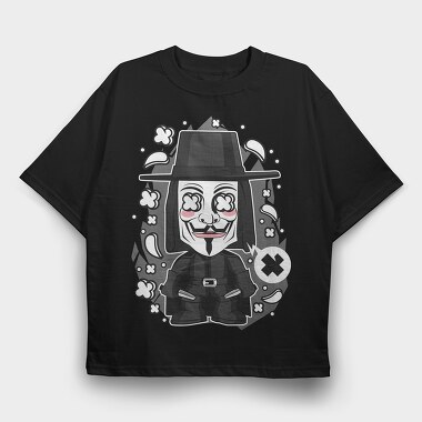 V For Vendetta, Tricou Oversize Barbati (Unisex)