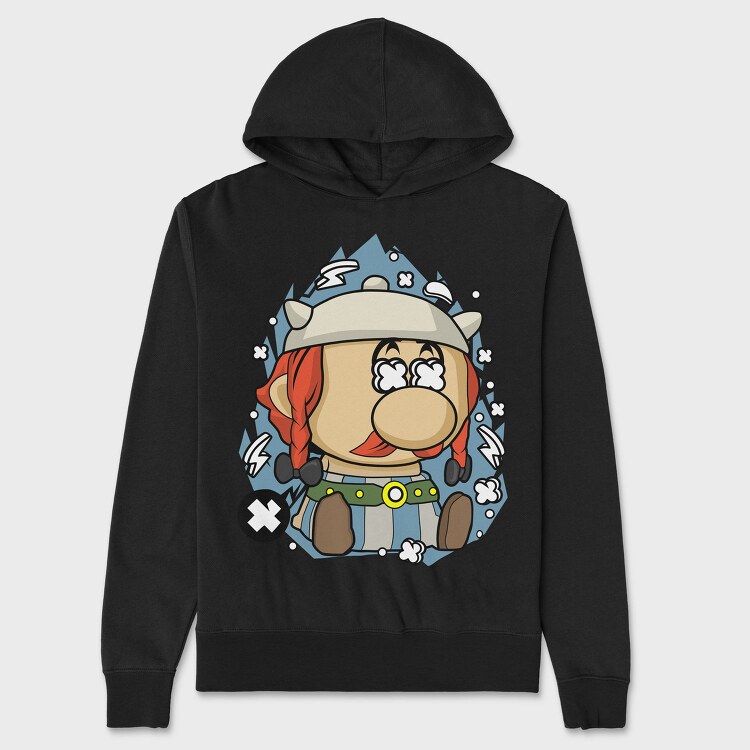 Viking Warrior Mascot, Hanorac Oversize Barbati (Unisex)
