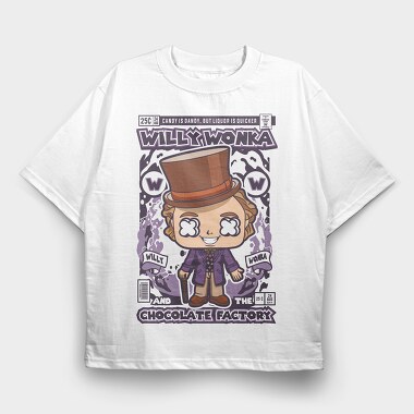 Willy Wonkas Candy Quest, Tricou Oversize Barbati (Unisex)