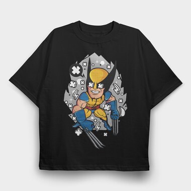 Wolverine Thunder Strike, Tricou Oversize Barbati (Unisex)