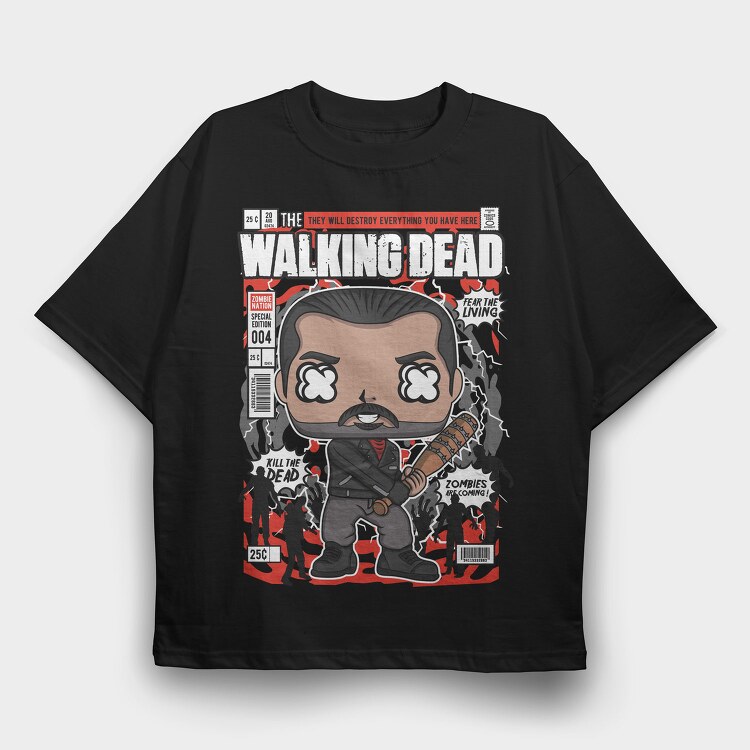 Zombie Apocalypse Pop Art, Tricou Oversize Barbati (Unisex)