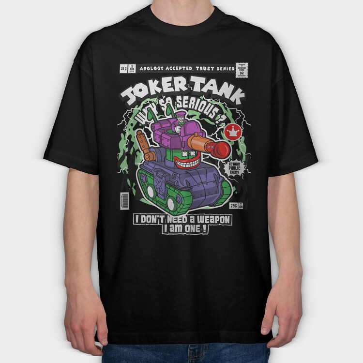 Joker Tank Chaos, Tricou Oversize Barbati (Unisex)