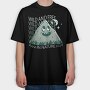 Wild and Free Mountain Cartoon, Tricou Oversize Barbati (Unisex)