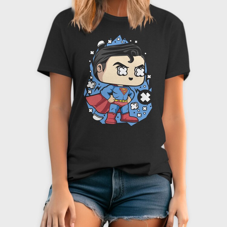 Superman Chibi Burst, Tricou Barbati (Unisex)