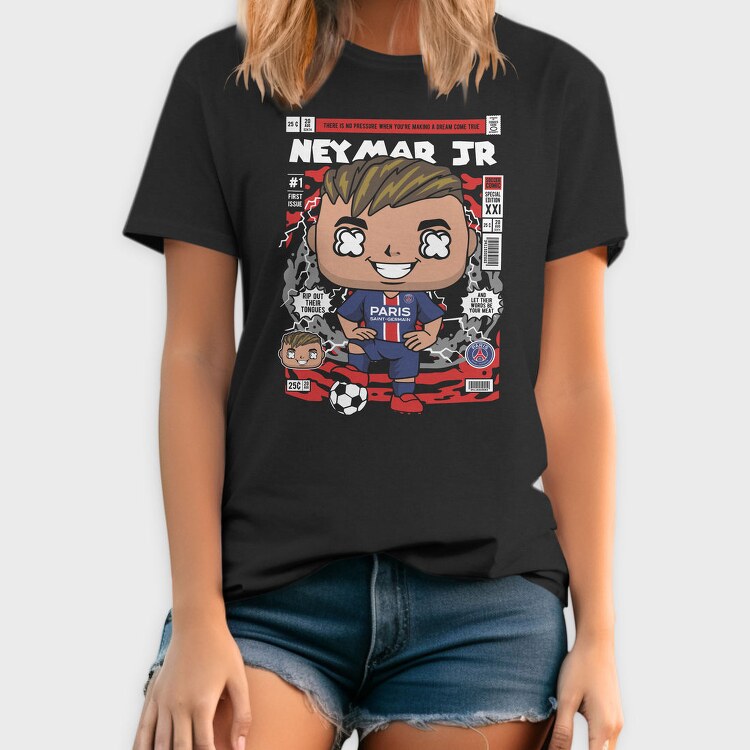 Neymar Jr Comic Style, Tricou Barbati (Unisex)