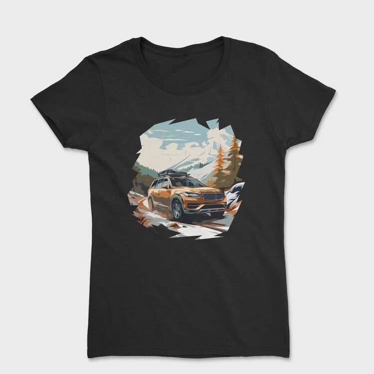 Winter Suv Car, Tricou Femei