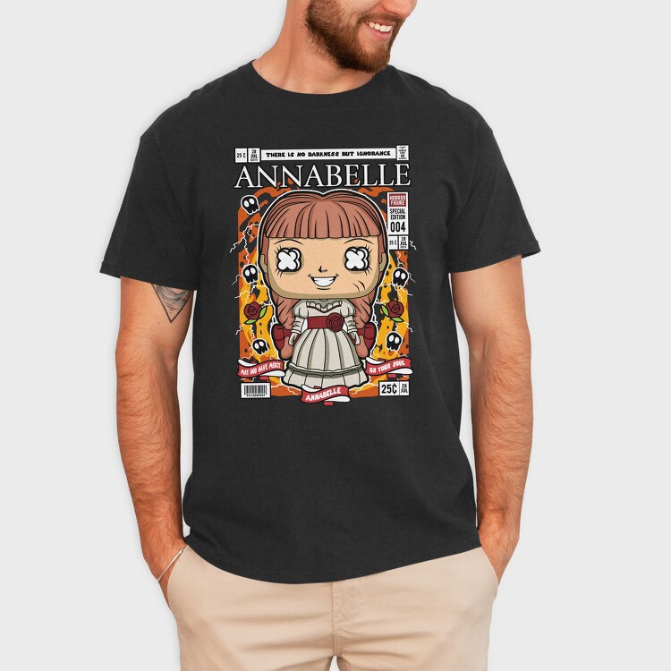 Annabelle Horror Pop Art, Tricou Barbati (Unisex)