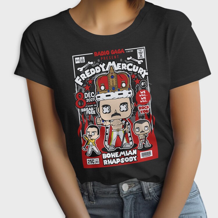 Funko Freddy Mercury Rock King, Tricou Femei