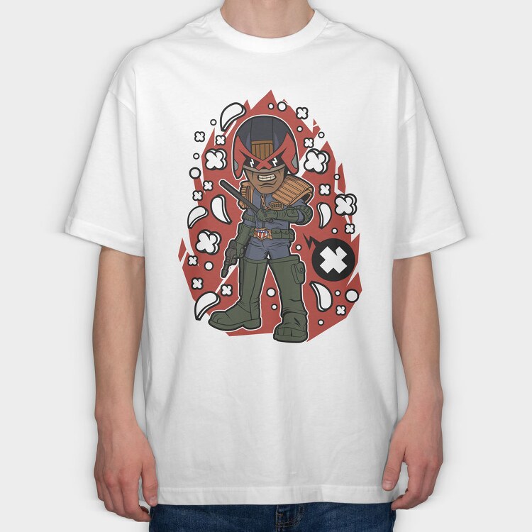 Judge Dredd Revolution, Tricou Oversize Barbati (Unisex)