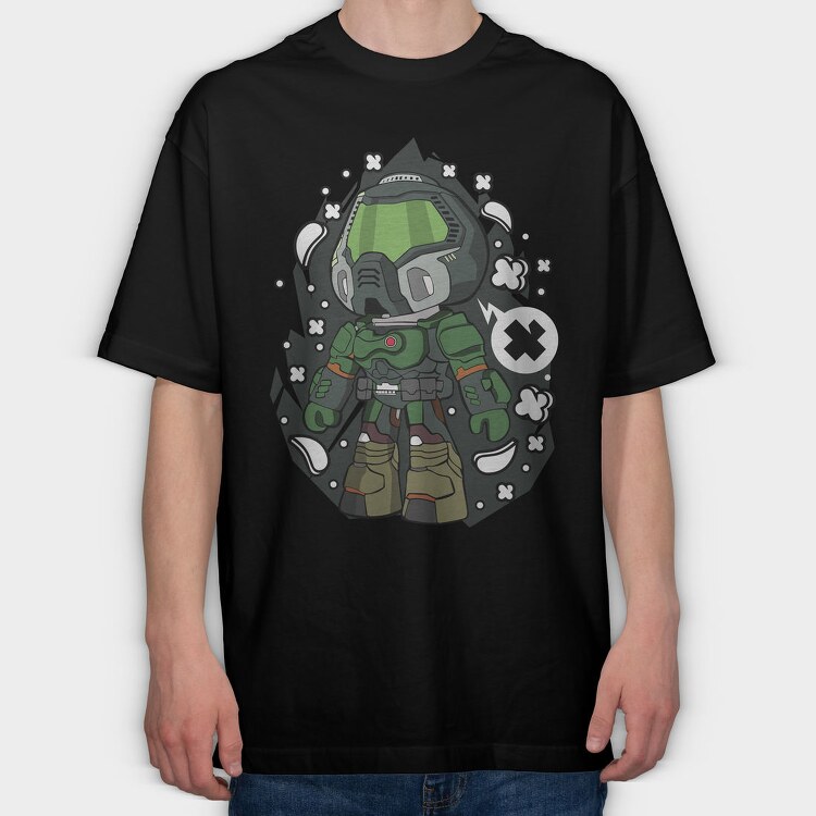 Cyberpunk Soldier, Tricou Oversize Barbati (Unisex)
