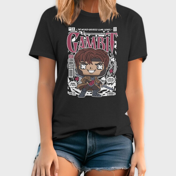 Gambit Comic Chibi, Tricou Barbati (Unisex)