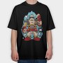 Cyberpunk Warrior 2, Tricou Oversize Barbati (Unisex)