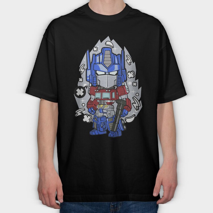 Optimus Prime Burst, Tricou Oversize Barbati (Unisex)