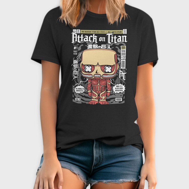Attack Titan Pop Art, Tricou Barbati (Unisex)