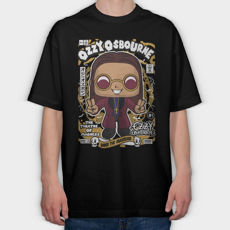 Ozzy Pop Culture, Tricou Oversize Barbati (Unisex)