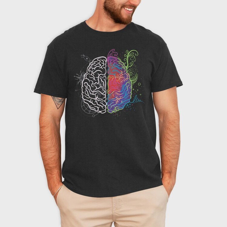 Brain Leftand Right, Tricou Barbati (Unisex)