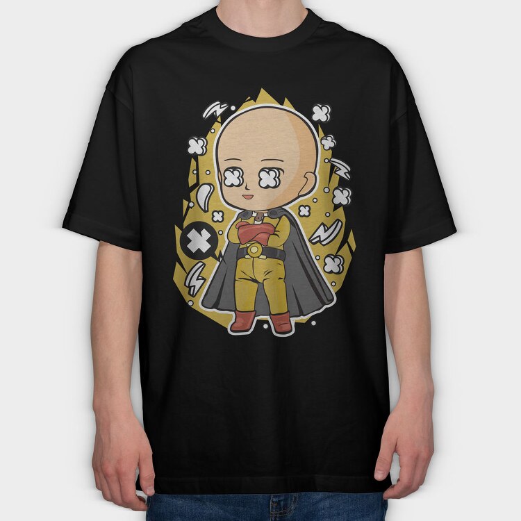 Saitama Street Style, Tricou Oversize Barbati (Unisex)