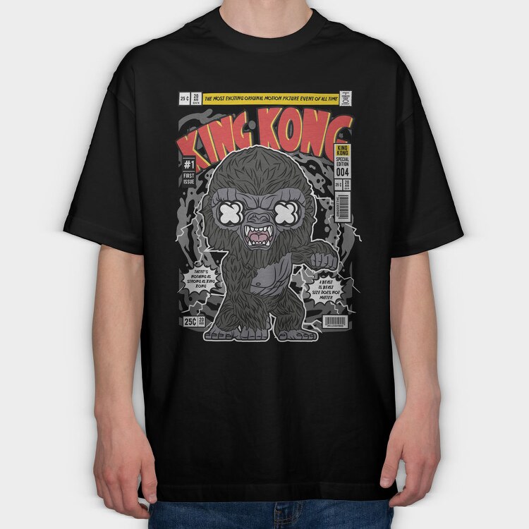 King Kong Roar, Tricou Oversize Barbati (Unisex)