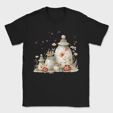 Bottles Flowers Witch, Tricou Barbati (Unisex)