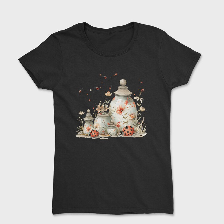 Bottles Flowers Witch, Tricou Femei