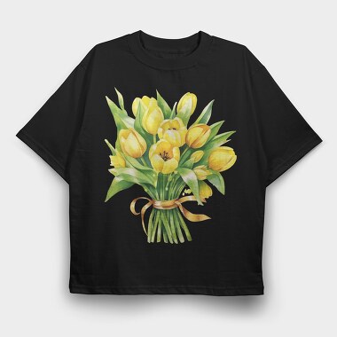 Bouquet Of Spring, Tricou Oversize Barbati (Unisex)