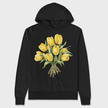 Bouquet Tulips Bright, Hanorac Oversize Barbati (Unisex)