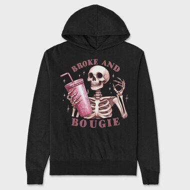 Broke And Bougie, Hanorac Oversize Barbati (Unisex)