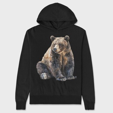Brown Bear Spirit, Hanorac Oversize Barbati (Unisex)