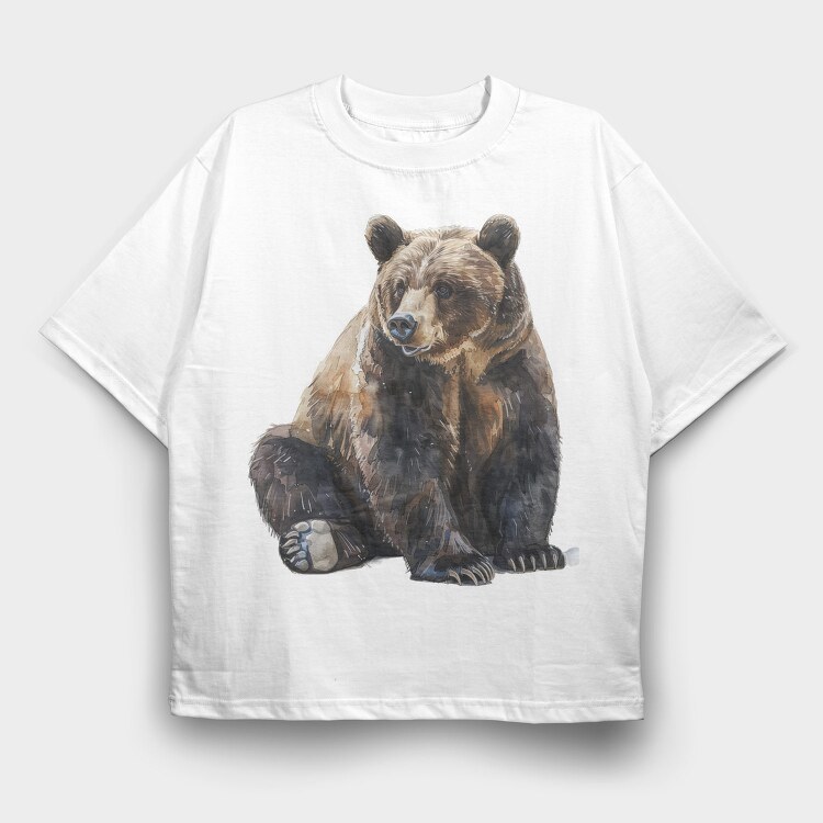 Brown Bear Spirit, Tricou Oversize Barbati (Unisex)