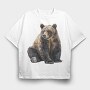 Brown Bear Spirit, Tricou Oversize Barbati (Unisex)