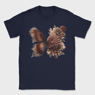 Brown Butterfly Floral, Tricou Barbati (Unisex)