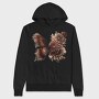 Brown Butterfly Floral, Hanorac Oversize Barbati (Unisex)