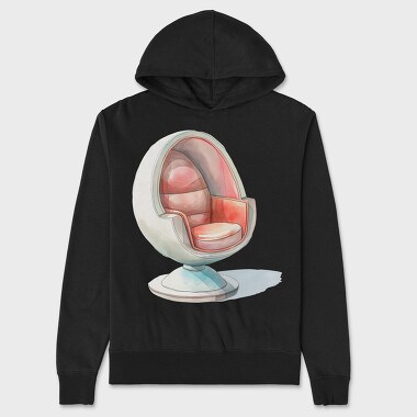 Bubble Chair Art, Hanorac Oversize Barbati (Unisex)