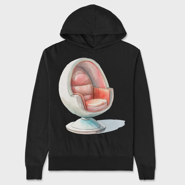 Bubble Chair Art, Hanorac Oversize Barbati (Unisex)
