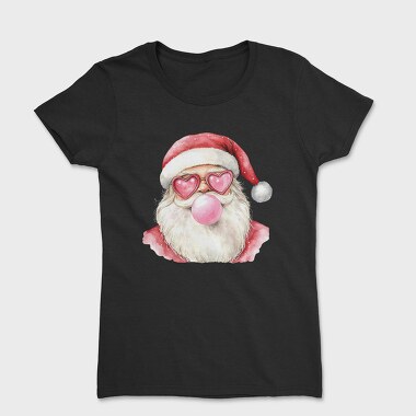 Bubblegum Santa Heart Glasses, Tricou Femei