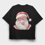 Bubblegum Santa Heart Glasses, Tricou Oversize Barbati (Unisex)