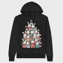 Bunny Christmas Tree, Hanorac Oversize Barbati (Unisex)