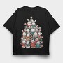 Bunny Christmas Tree, Tricou Oversize Barbati (Unisex)