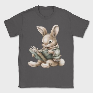 Bunny Reading Book, Tricou Barbati (Unisex)