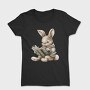 Bunny Reading Book, Tricou Femei
